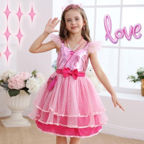 Perfect Girls Pink Cosplay Costume Dress for Halloween