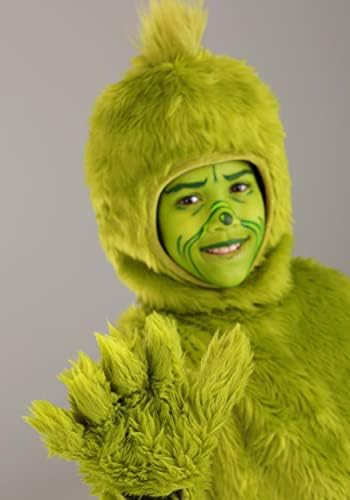 Perfect Dr Seuss The Grinch Costume Open Face Faux Fur