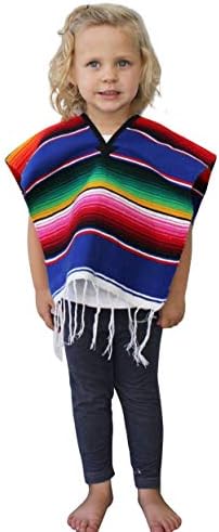 Del Mex Kids Mexican Serape P Poncho Costume