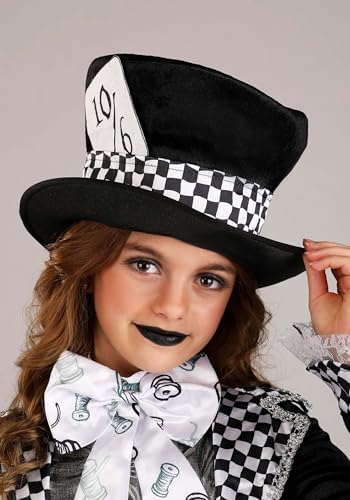 Fun Costumes - Mad Hatter Costume for Girls - Dark Wonderland Outfit