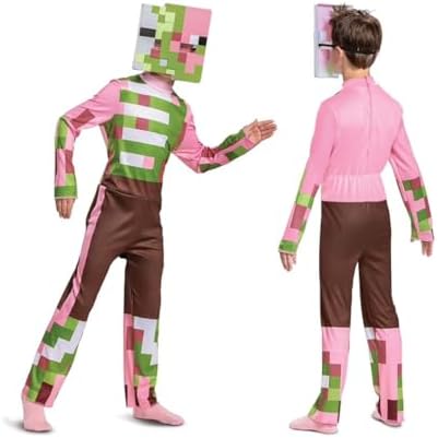 Zombie Pigman Minecraft Costume for Kids Halloween Official Licenseddisguise
