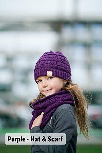 Funky Junque Kids Cozy Winter Bundle - Matching Hats Scarves Set