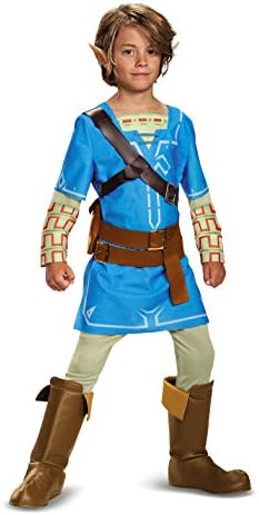 Link Breath Of The Wild Deluxe Costume Blue Medium Halloween