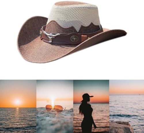 Stylish Sun-Proof Western Cowboy Hat for Men Women