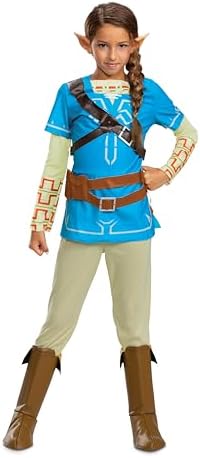 Link Breath Of The Wild Deluxe Costume Blue Medium Halloween