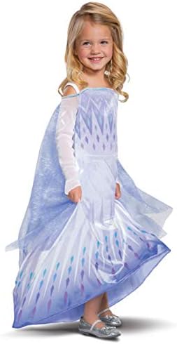 Disney Elsa Frozen Costume for Girls - Elsa Dress with Cape SATIN DRESS