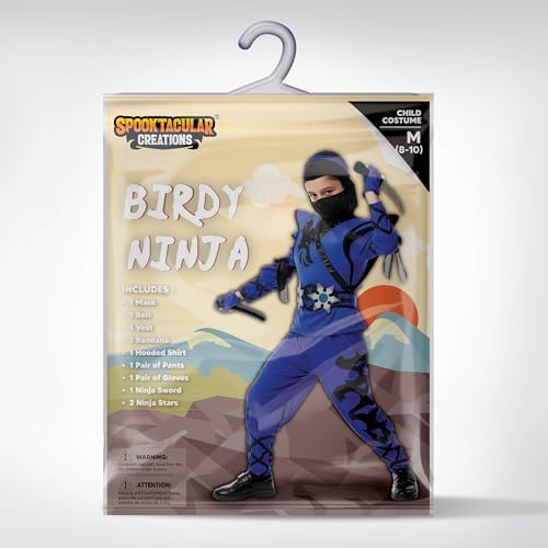 Spooktacular Creations Kids Birdy Blue Ninja Costume for Boys