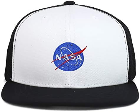 Youth KidsNASA Insignia Patch Flat Bill Snapback Trucker Cap Adjustable Stylish