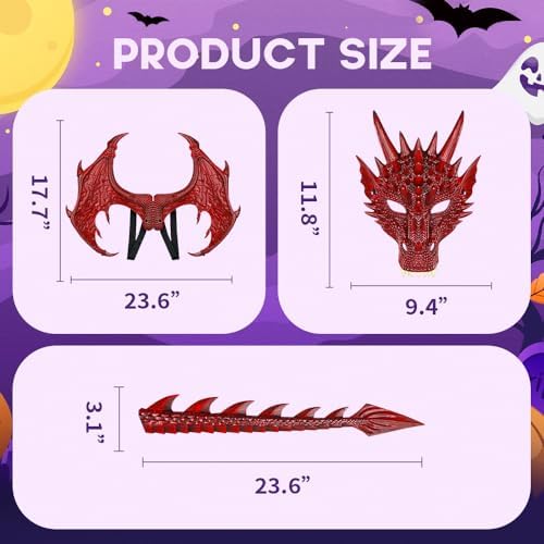 MENGKAO Dragon Costume Kids dinosaur wings set for Halloween