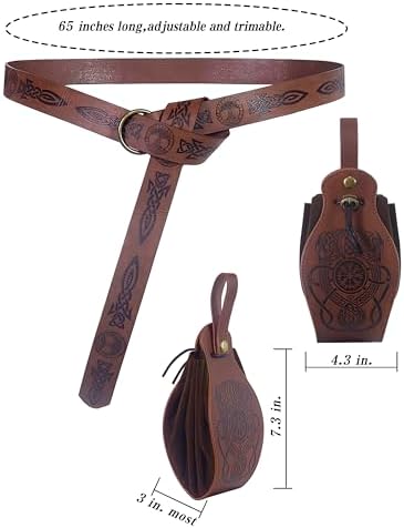 Medieval Kids Pirate Viking Costume - 5-Piece Set for 4-12 Years