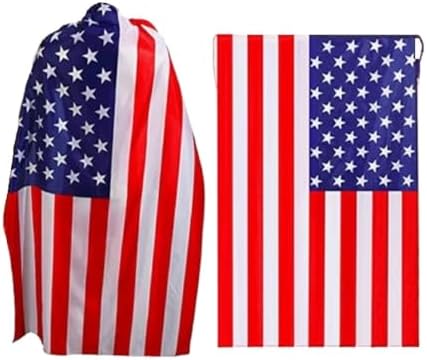 Zhzrche 4th of July Boys American Flag Cape Patriotic Costume