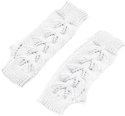 Kids Arm Warmers One Size White Striped Gloves for Toddlers
