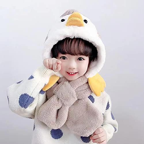 Ztexkee Cartoon Duck Winter Hats Scarves Set for Kids