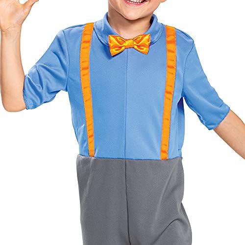 Blippi Costume Kids Toddler Halloween Jumpsuit with Hat and Bowtie