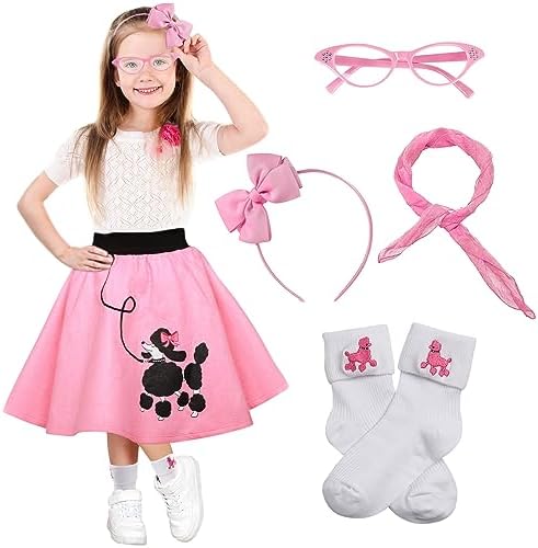 1950s Poodle Skirt Costume for Girls 50s Day More