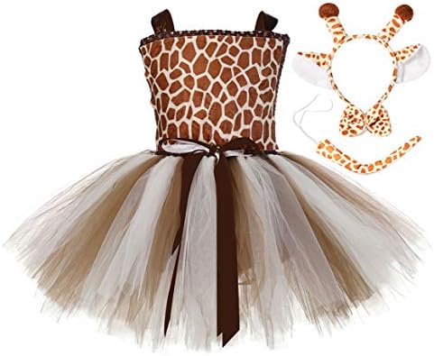 Cute Halloween Reindeer Costume for Girls 1-10Y with Fun Headband