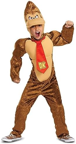Disguise Boys Donkey Kong Action Costume Super Mario Deli Play Look with Headpiece