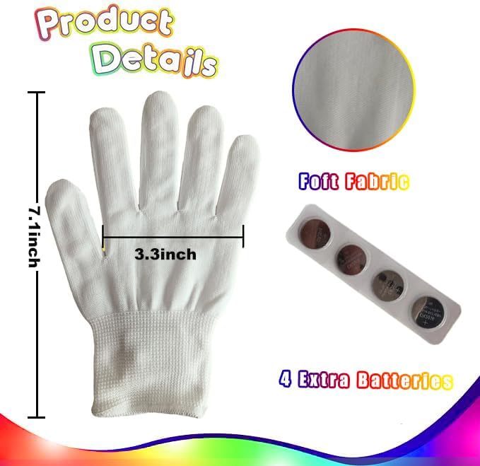 Colorful LED Gloves for Kids