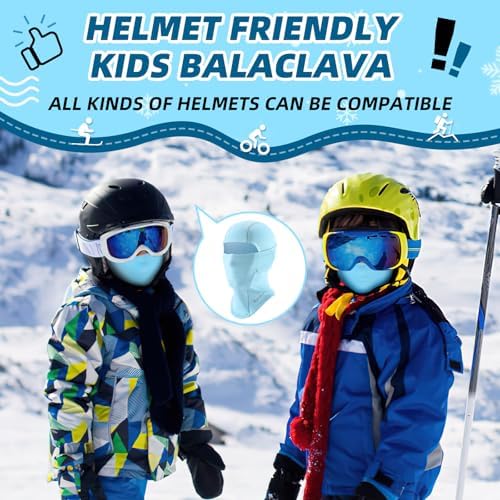 ICOCOPRO Kids Windproof Thermal Face Mask - Balaclava for Skiing More