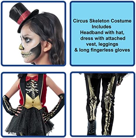 Rubies Girls Forum Circus Skeleton Costume Dress Halloween Party Must-Have