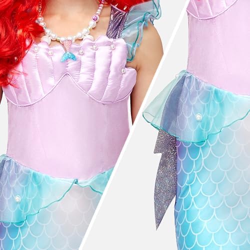 Halloween Mermaid Princess Costume for Girls 4-6