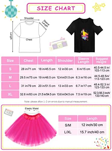 SOMSOC 13-Piece 80s Girl Costume Accessory Set