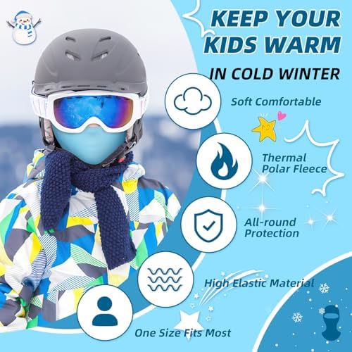 ICOCOPRO Kids Windproof Thermal Face Mask - Balaclava for Skiing More