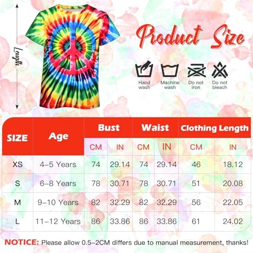 Stylish 4-Piece 60s-70s Hippie Costume Set for Boys