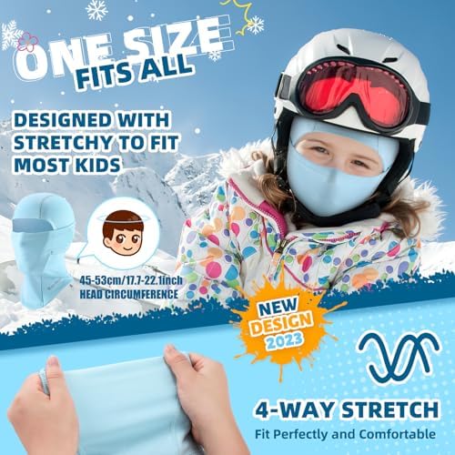ICOCOPRO Kids Windproof Thermal Face Mask - Balaclava for Skiing More