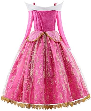JerrisApparel Girls Pink Princess Costume Halloween Cosplay Party Dress up