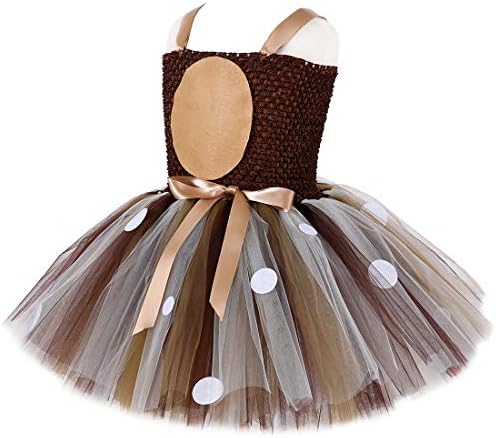 Girls Deer Costume Tutu Dress for Halloween and Christmas