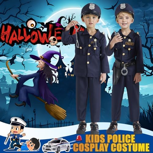 JCJ Police Costume for Kids Halloween Set
