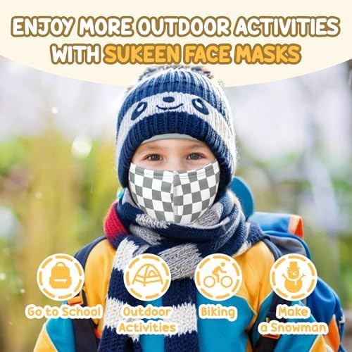 Warm Balaclava Ski Mask with Neck Gaiters for Kids - Best Winter Protection