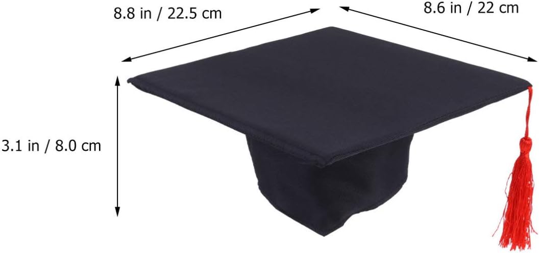 NUOBESTY Kids Graduation Cap Black