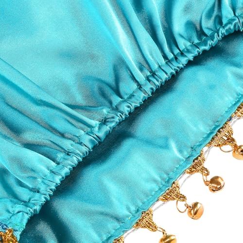 Shining Arabian Princess Costume For Girls Party Time in Brightest Blue