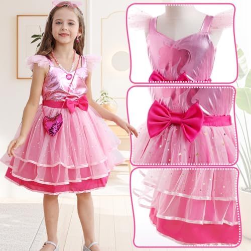 Perfect Girls Pink Cosplay Costume Dress for Halloween