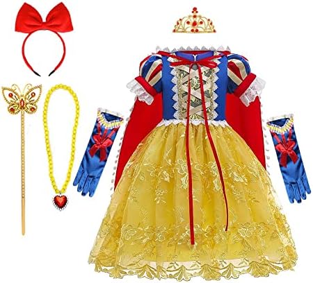 Princess Snow White Costume Set Dress - Halloween Perfect Choice