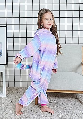 Comfortable Microfleece Kids Pajamas with Unicorns