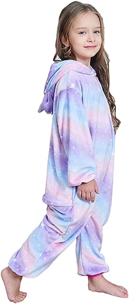 Comfortable Microfleece Kids Pajamas with Unicorns