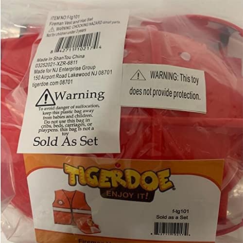 TigerDoe Fireman Costume Firefighters Role-Play Set