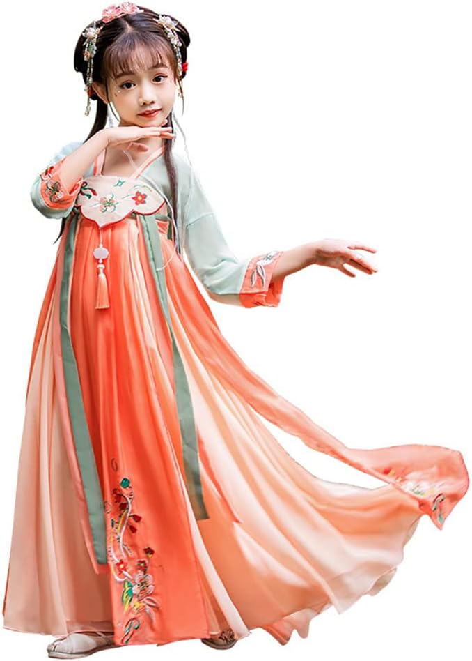 AINIFU Fairy Hanfu Dresses for Girls 4-16 Years