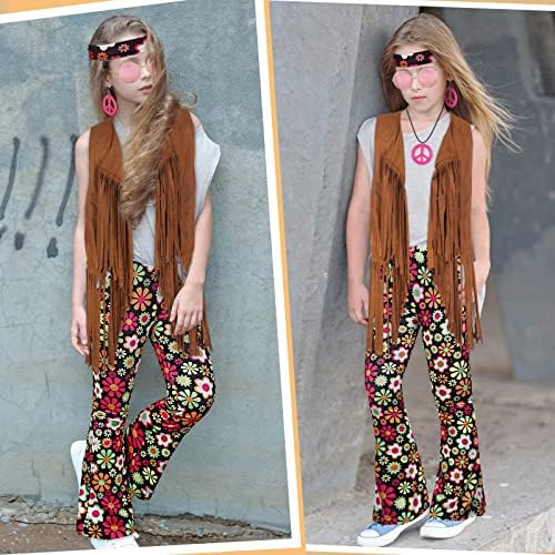Jenaai 60s 70s Hippie Outfits for Girls