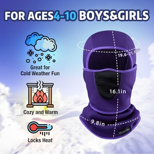 Warm Balaclava Ski Mask for Kids Windproof Comfortable