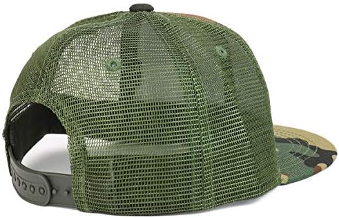 Armycrew Geometry Popsicle Patch Flat Bill Mesh Back Snapback Trucker Cap