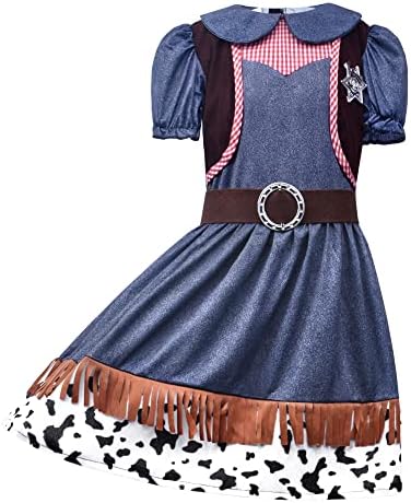 Cool 4-Piece Kids Cowboy and Cowgirl Costume Set