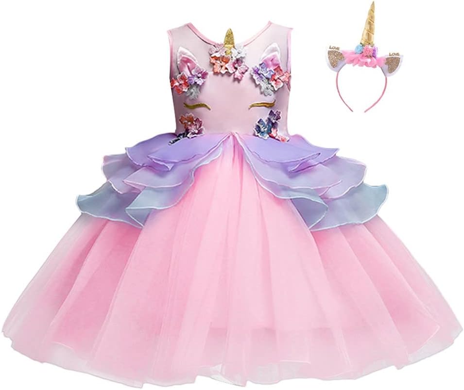 Myrisam Princess Girls Unicorn Party Costume