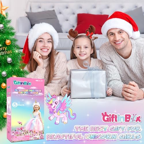 GIFTINBOX Unicorn Princess Dress for Girls