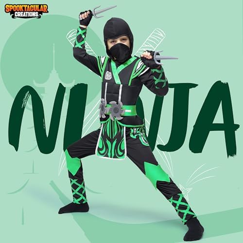 Spooktacular Kids Ninja Costume for Boys - Action-Packed Halloween Fun