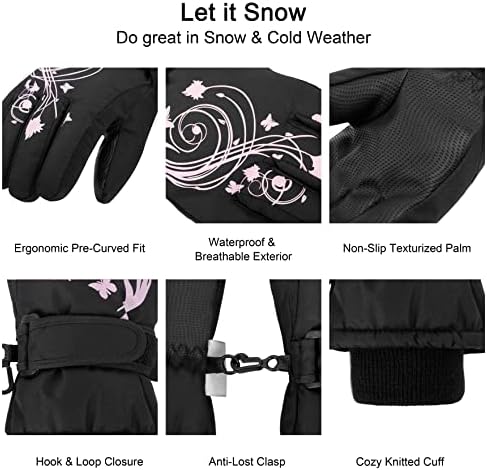 Cotton Kids Waterproof Snow Gloves