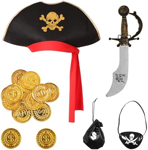 Kids Pirate Costume Girls DeluxeBuccaneer Princess Costume Dress Set for Halloween Party